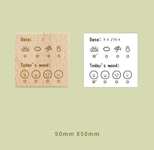 Journaling Wooden Tracker Stamps - Various Designs