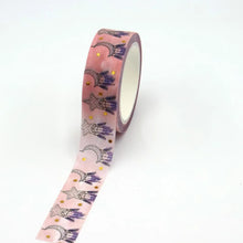 Load image into Gallery viewer, Moon &amp; Star Dream Catcher Washi Tape, Gold Foil Star Decorative Tape