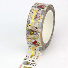 Load image into Gallery viewer, Gold Foil Christmas Sloth Washi Tape