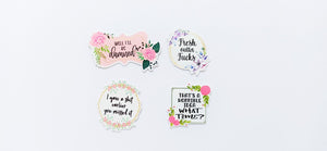 Sassy Sweary Floral Decorative Vinyl Sticker Pack