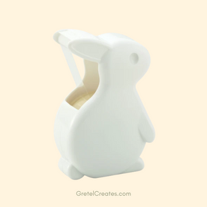 Pastel Rabbit Washi Tape Dispenser, Kawaii Washi Tape Holder (Colour: White)