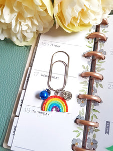 Rainbow Planner Dangle Clip