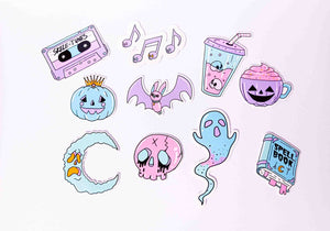 Pastel Goth Halloween Bullet Journal Decorative Vinyl Sticker Pack