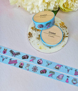 Pastel Goth Christmas Washi Tape, Spooky Christmas Decorative Tape