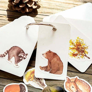 Autumnal Forest Animal Sticker Flakes