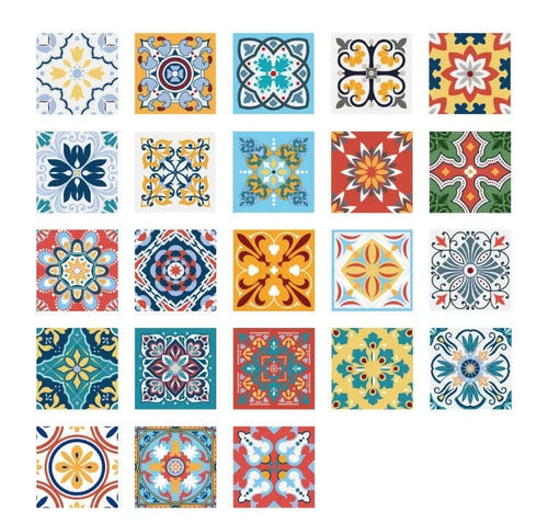 Moroccan Tile Style Journal Sticker Flakes