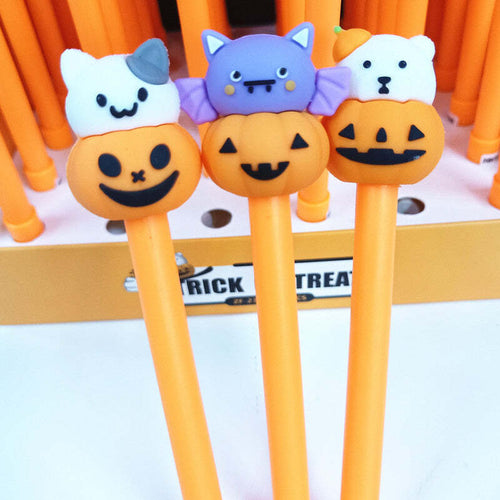 Kawaii Halloween Cat & Pumpkin Fineline Gel Pen