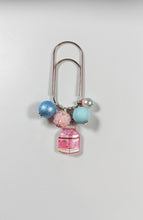 Load image into Gallery viewer, Strawberry Milkshake Planner Dangle Jewellery, Pink &amp; Blue Planner Charm, Planne
