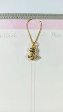 Load image into Gallery viewer, Minimal Gold Planner Dangle Jewellery, Gold Dinosaur Planner Charm, Planner Tail