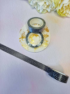 Monochrome Spotty Washi Tape, Black & White Speckled Decorative Tape
