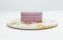 Load image into Gallery viewer, Lilac Gingham Washi Tape, Pale Purple Check Decorative Tape