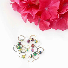 Load image into Gallery viewer, O-MY O rings// Glass Stitch Markers// Beaded Knitting Markers// Progress Keepers