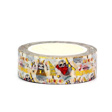 Load image into Gallery viewer, Gold Foil Christmas Sloth Washi Tape
