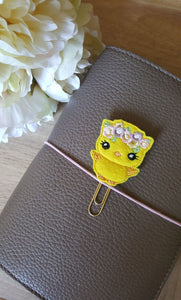 Chick Feltie Planner Clip