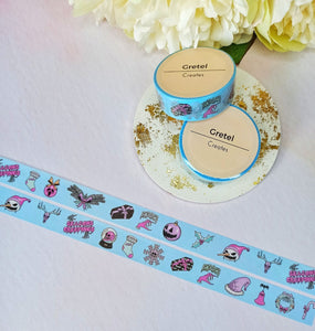 Pastel Goth Christmas Washi Tape, Spooky Christmas Decorative Tape