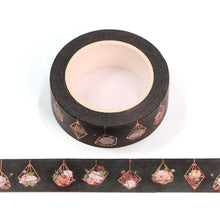 Load image into Gallery viewer, Rose Gold Foil Decorative Succulent Washi Tape, Copper Cactus House Plant Decora