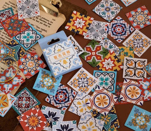 Moroccan Tile Style Journal Sticker Flakes