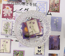 Load image into Gallery viewer, Purple Whimsical Stamp Journal Sticker Flakes