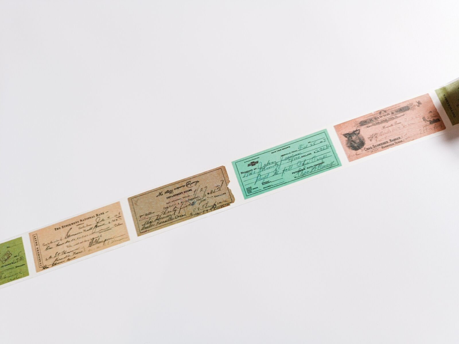 Vintage Style Cheque Washi Tape, 30mm Retro Ephemera Cheque Decorative ...