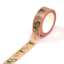 Load image into Gallery viewer, Foiled Green Moth Washi Tape