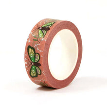 Load image into Gallery viewer, Foiled Green Moth Washi Tape