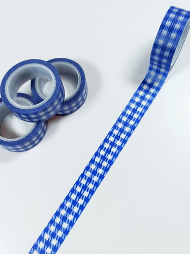 Blue Gingham Washi Tape