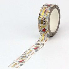 Load image into Gallery viewer, Gold Foil Christmas Sloth Washi Tape