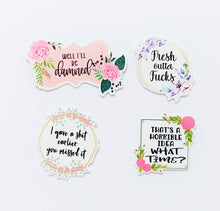 Load image into Gallery viewer, Sassy Sweary Floral Decorative Vinyl Sticker Pack