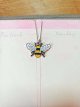Load image into Gallery viewer, Minimal Silver Bee Planner Dangle Jewellery, Silver Bee Planner Charm, Silver Be