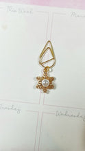 Load image into Gallery viewer, Minimal Gold Winter Planner Dangle Jewellery, Gold Snowflake Planner Charm, Plan