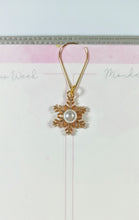 Load image into Gallery viewer, Minimal Gold Winter Planner Dangle Jewellery, Gold Snowflake Planner Charm, Plan