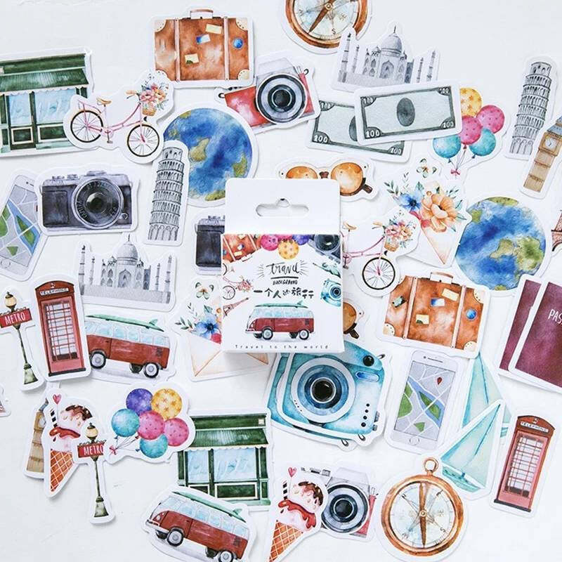 Travel Sticker Flakes, Holiday Planner Stickers, Vacation  Scrapbooking Stickers