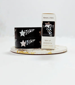 Holographic Silver Shooting Star Washi Tape