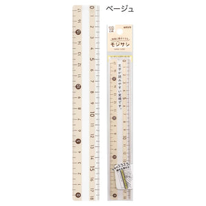 Kutsuwa -Mojisashi Pastel Colour Ruler (18cm)