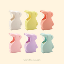 Load image into Gallery viewer, Pastel Rabbit Washi Tape Dispenser, Kawaii Washi Tape Holder