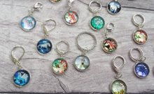 Load image into Gallery viewer, Glass Unicorn Stitch Marker Set