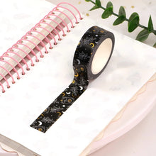 Load image into Gallery viewer, Celestial Gold Foil Magic Book Washi Tape