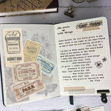 Load image into Gallery viewer, Vintage Style Ticket Stickers for Travel Journal
