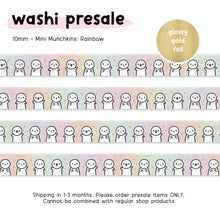 Load image into Gallery viewer, Ready to Ship - Once More With Love - WASHI 10mm - Mini Munchkins in Glossy Gold Foil