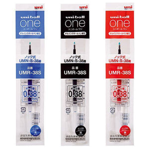 Uni-Ball One Gel Pen Refill 0.38/0.5MM - Various Ink Colours