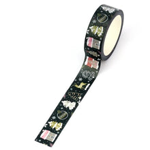 Load image into Gallery viewer, Black Gingerbread House Christmas Washi Tape