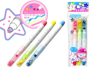 Star Shaped Highlighter Stamp - Pack of 3