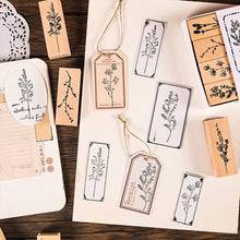 Load image into Gallery viewer, Vintage Wildflower Stamp Set - 8 Pieces