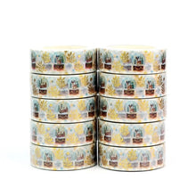 Load image into Gallery viewer, Gold Foil Christmas Snow Globe Washi Tape