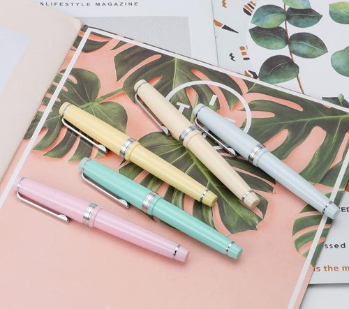 Jinhao 82 Fountain Pen - Pastel Colours with Silver Trim -Extra Fine Nib