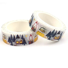 Load image into Gallery viewer, Gold Foil Christmas Cabin Washi Tape