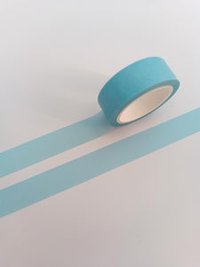 Minimal Blue Grid & Plain Washi Tape
