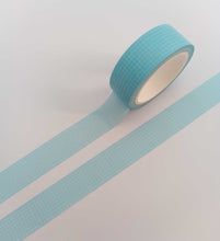 Load image into Gallery viewer, Minimal Blue Grid &amp; Plain Washi Tape