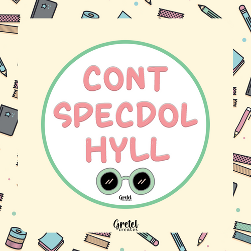 Cont Specdol Hyll - Sticer Cymraeg - Matte Decorative Vinyl Die Cut Sticker - Fully Waterproof