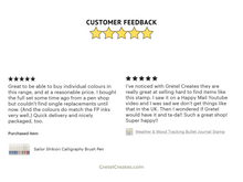 Load image into Gallery viewer, A selection of 5 star reviews for GretelCreates